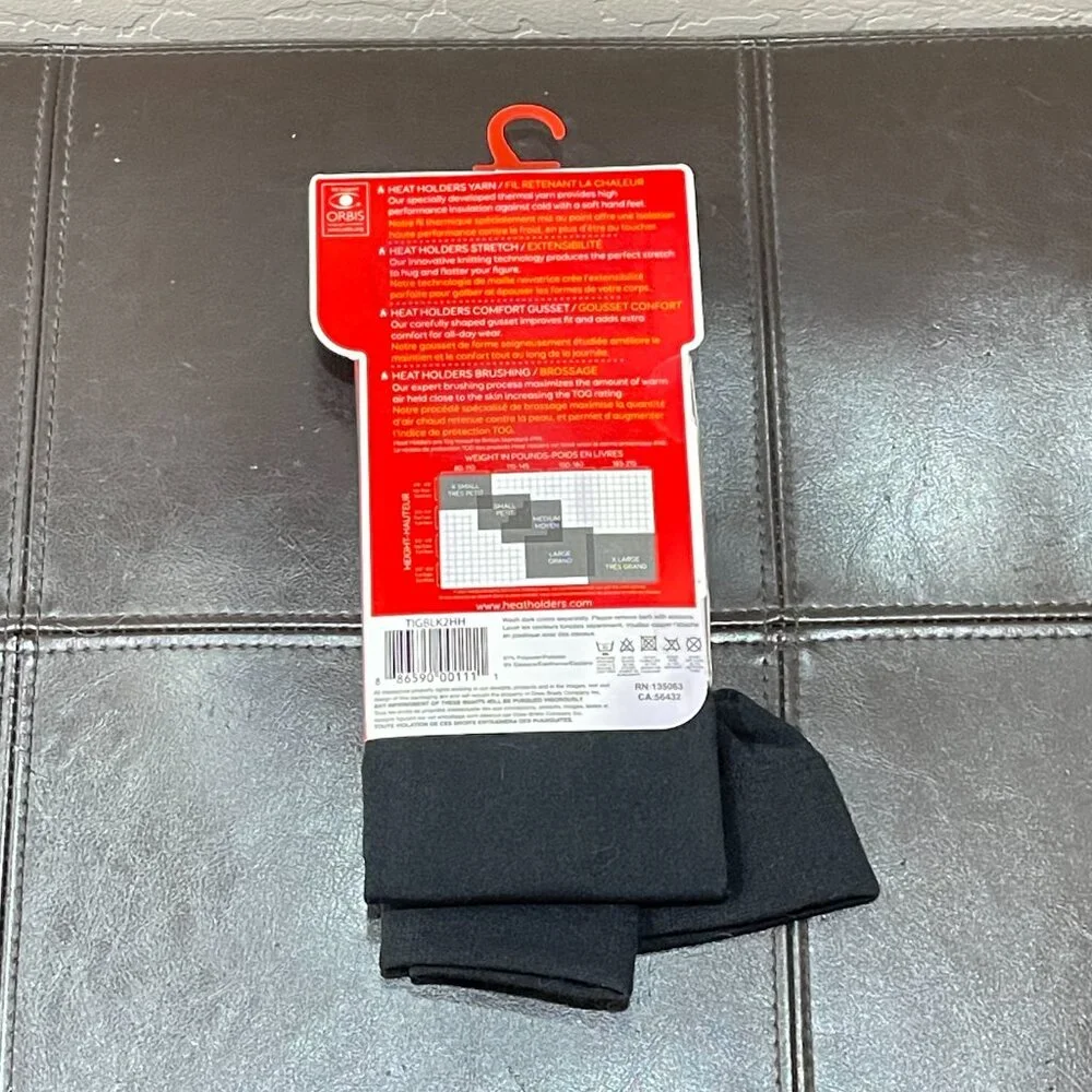 New Heat Holders Thermal Tights Small Thermal Brushed Inner Black NWT